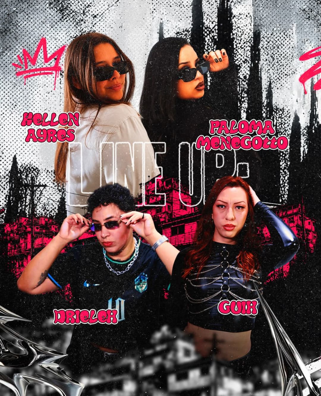 Flyer de DRIELEH, GUIH, KELLEN AYRES e PALOMA MENEGOTTO