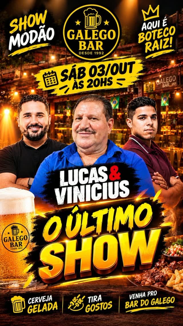 Flyer de Lucas e Vinicius
