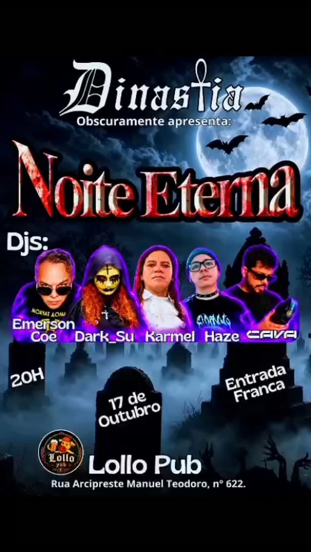 Flyer de Dark Su, _.dinastia._, karmelelian e mais 3 artistas