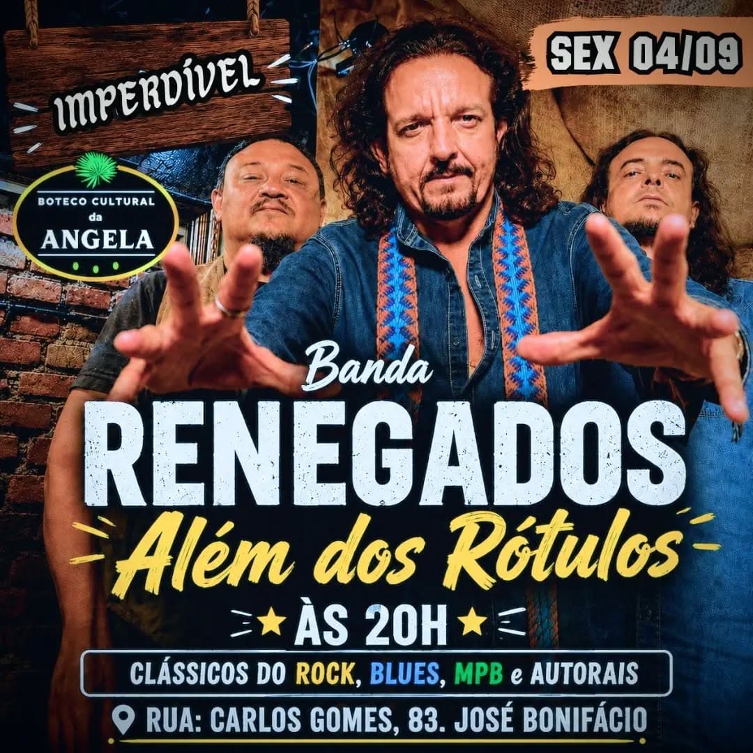 Flyer de Renegados Além dos Rótulos