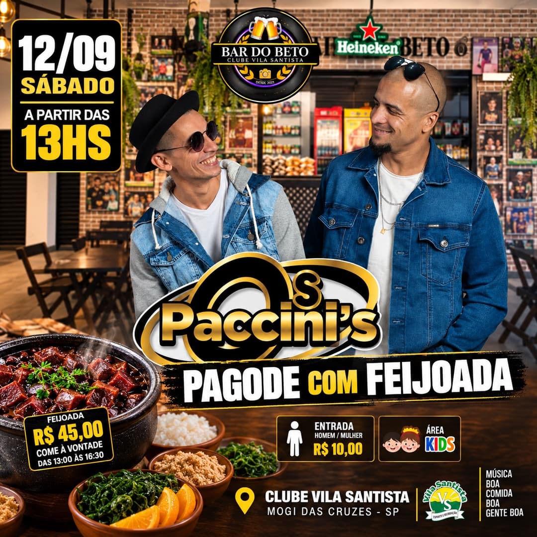 Flyer de Os Paccinis