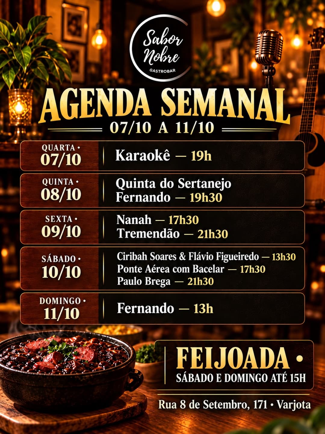 Flyer de Nanah e Tremendão