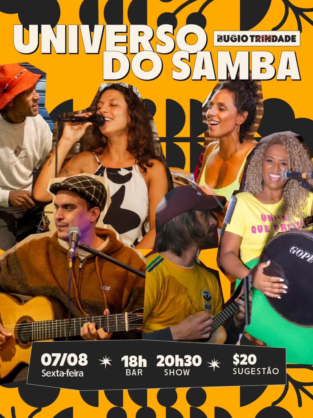 Flyer de Universo do Samba