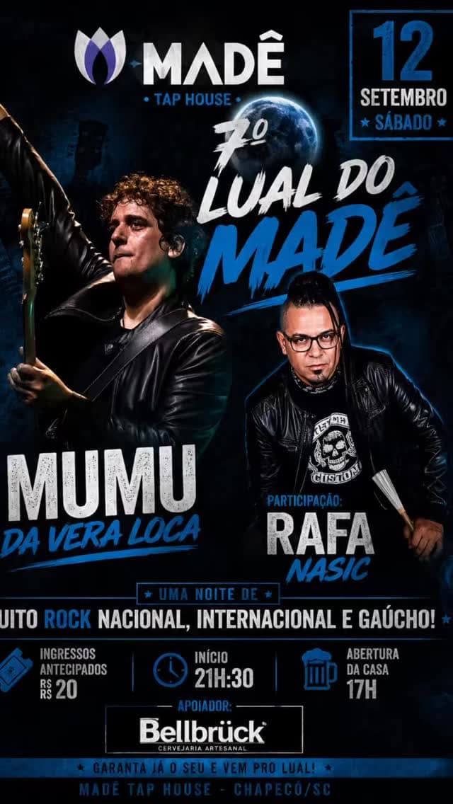 Flyer de Mumu, Vera Loca e Rafael Nasic