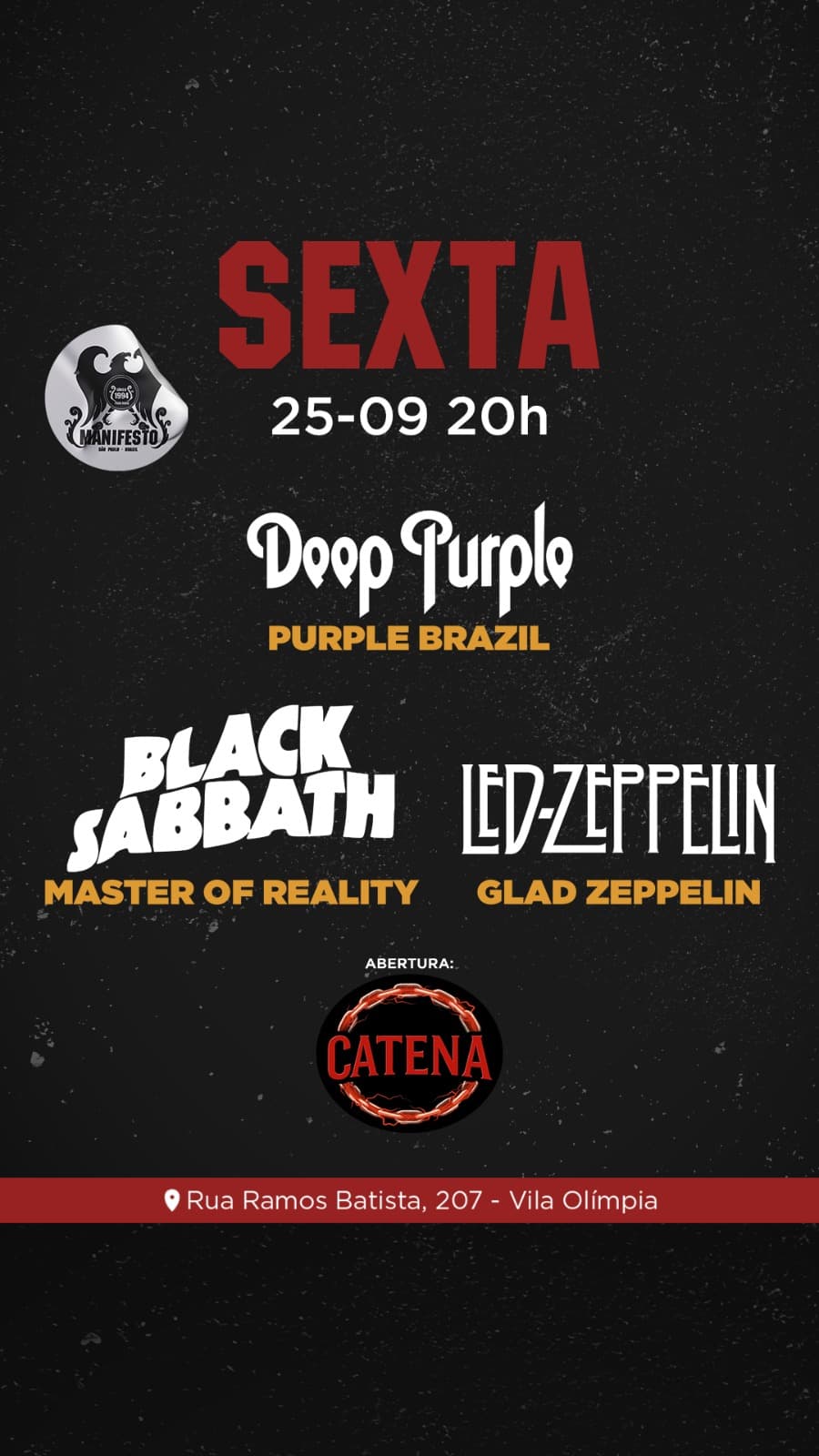 Flyer de Master of Reality