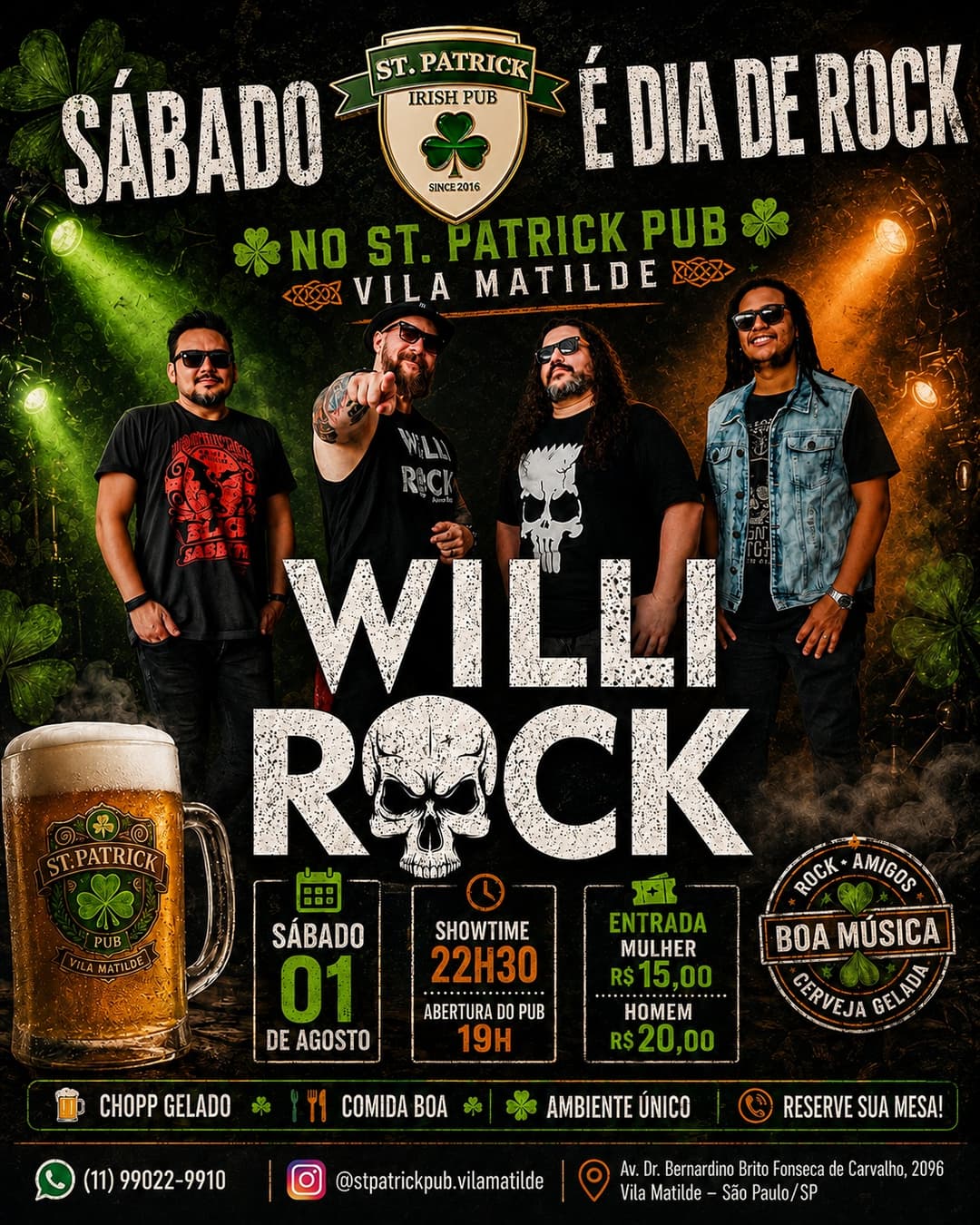 Flyer de Banda Willi Rock