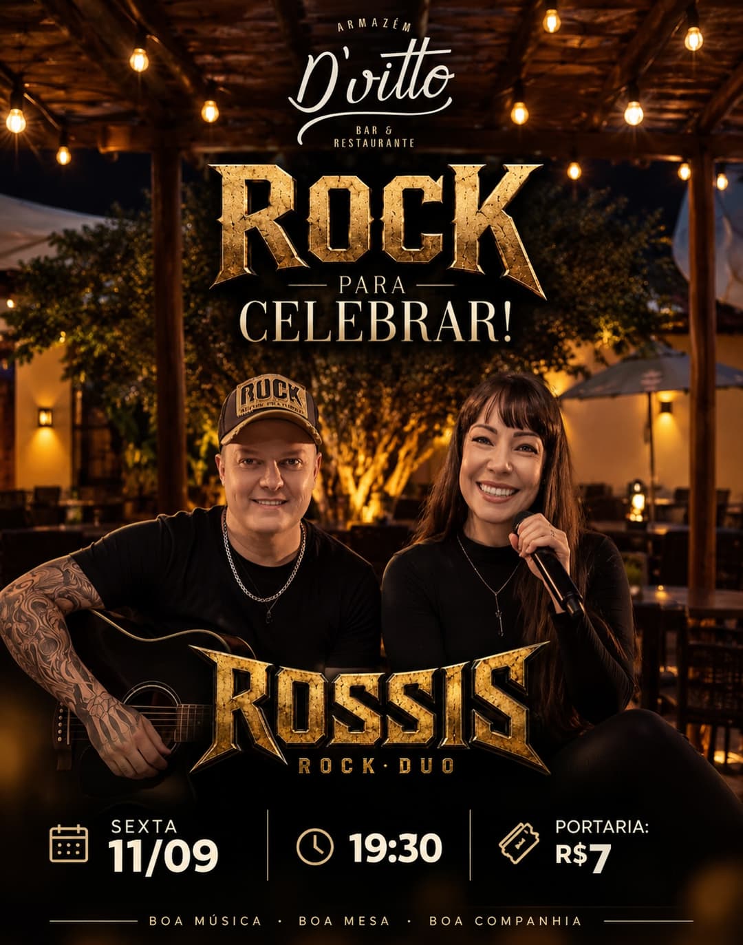 Flyer de Rossis Rock Duo