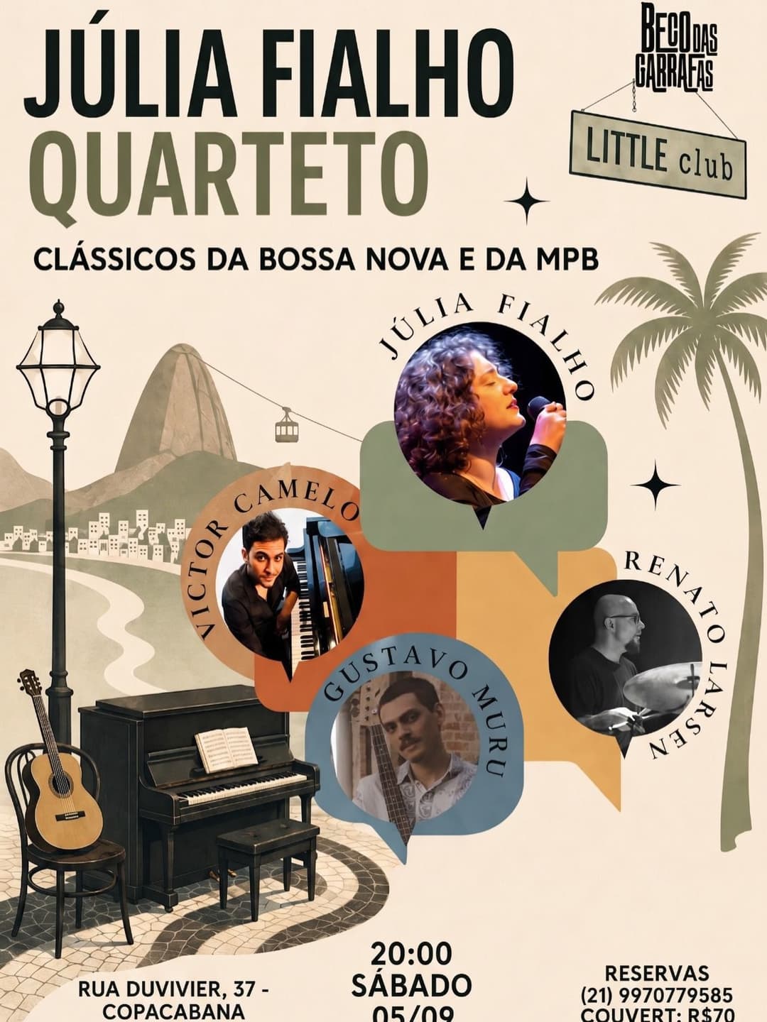 Flyer de Júlia Fialho Quarteto