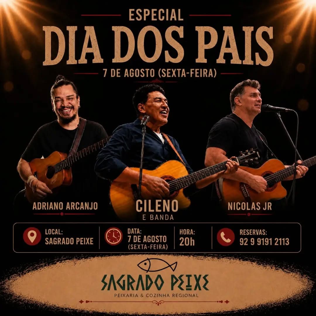Flyer de Cileno Conceição, CILENO, Nicolas Jr. e Adriano Arcanjo
