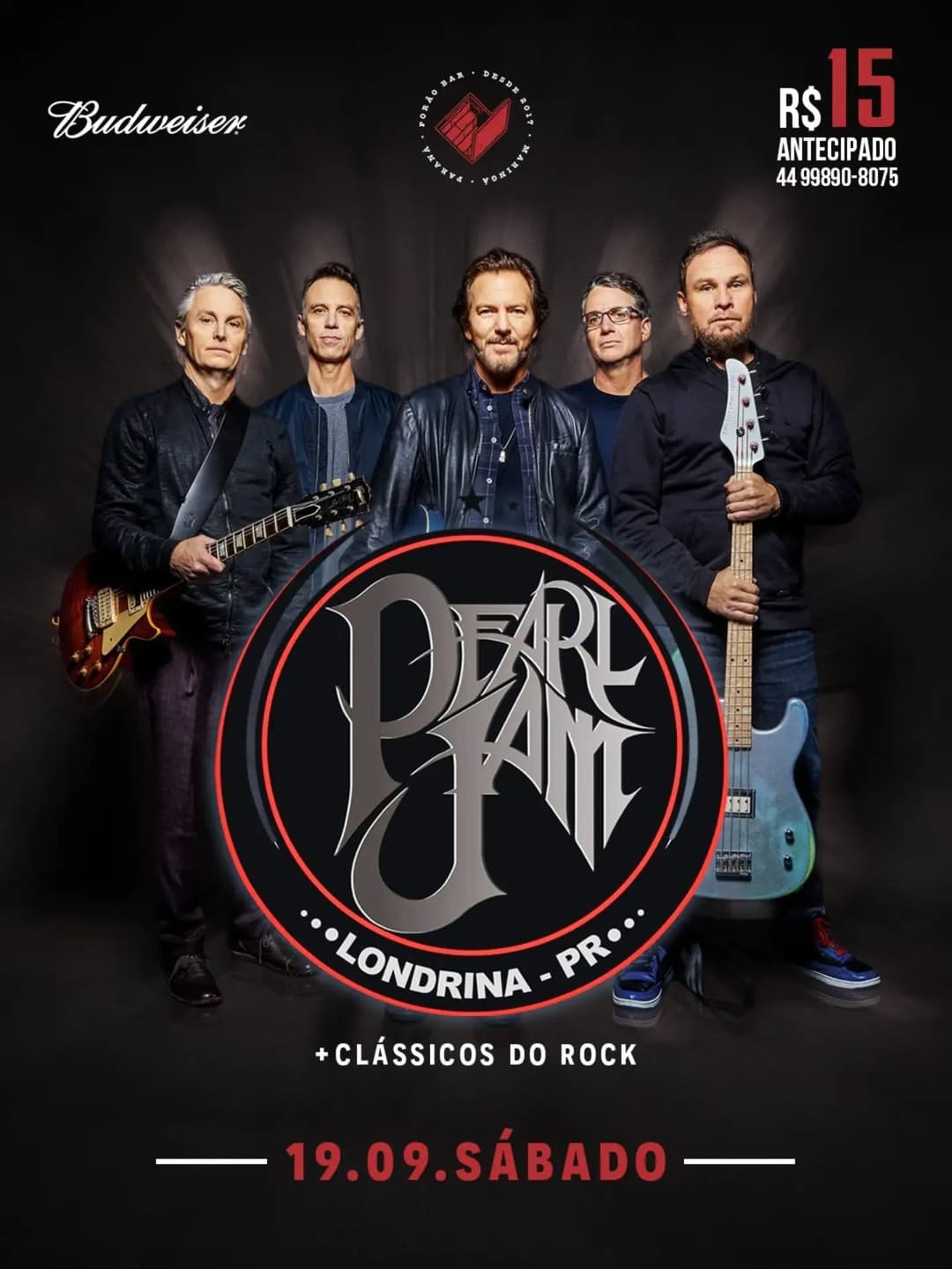 Flyer de Pearl Jam Londrina