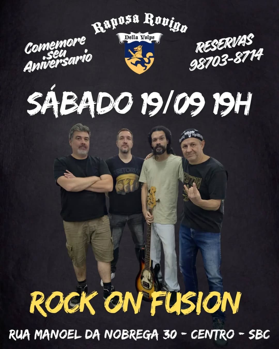 Flyer de Banda Rock on Fusion