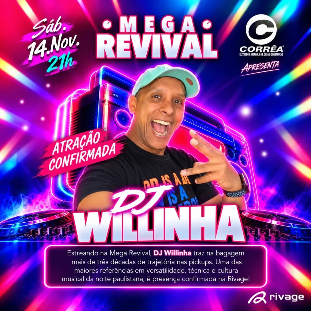 Flyer de Taleesa e DJ Willinha
