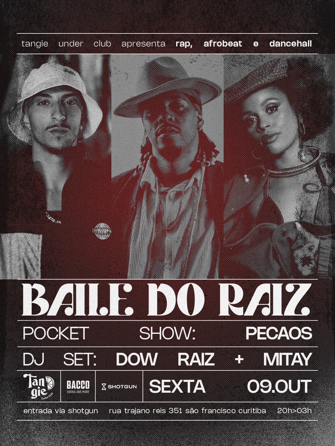 Flyer de Dow Raiz Original, Pecaos e mitaydj