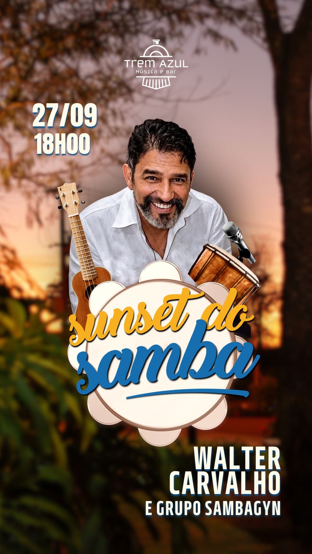 Flyer de Walter Carvalho e Grupo Sambagyn