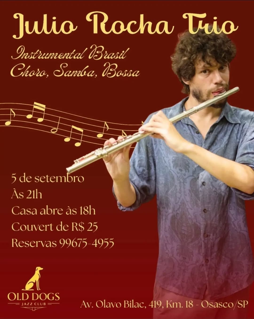 Flyer de Julio Rocha Trio