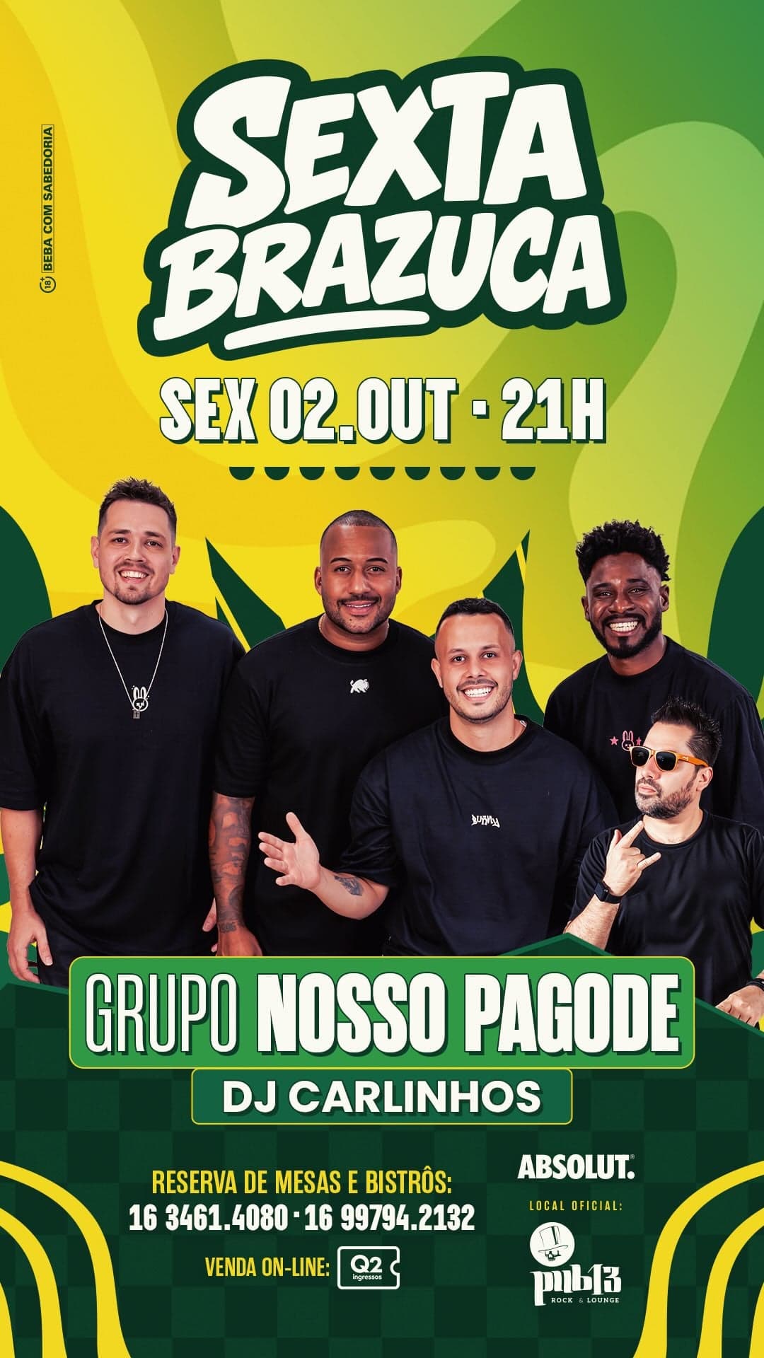 Flyer de Grupo Nosso Pagode e DJ Carlinhos