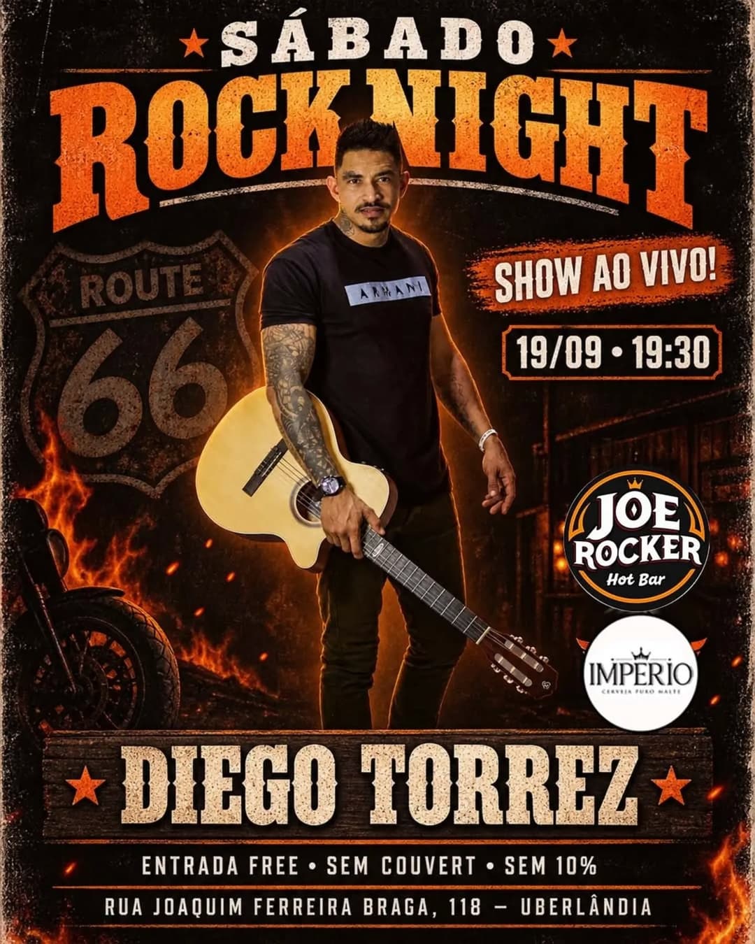 Flyer de Diego Torrez