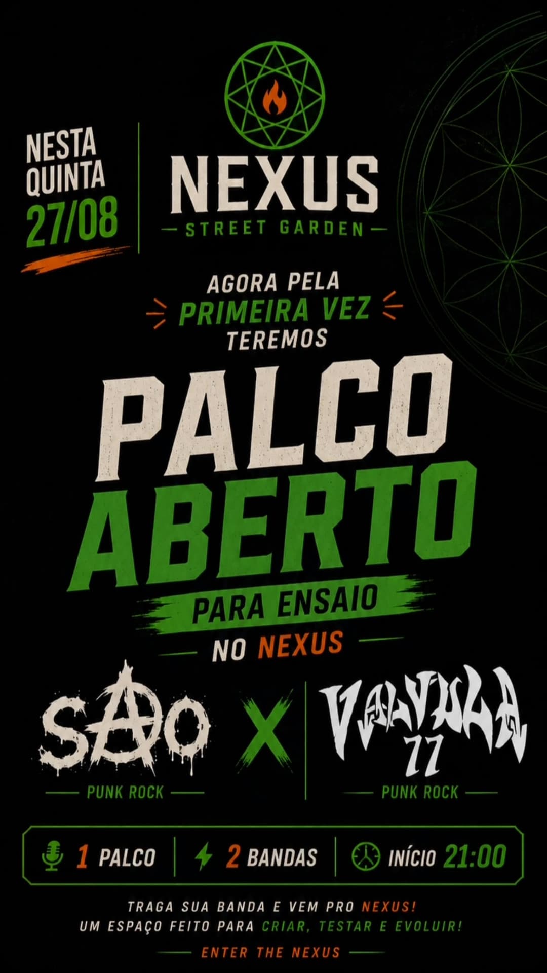 Flyer de Válvula 77 e São