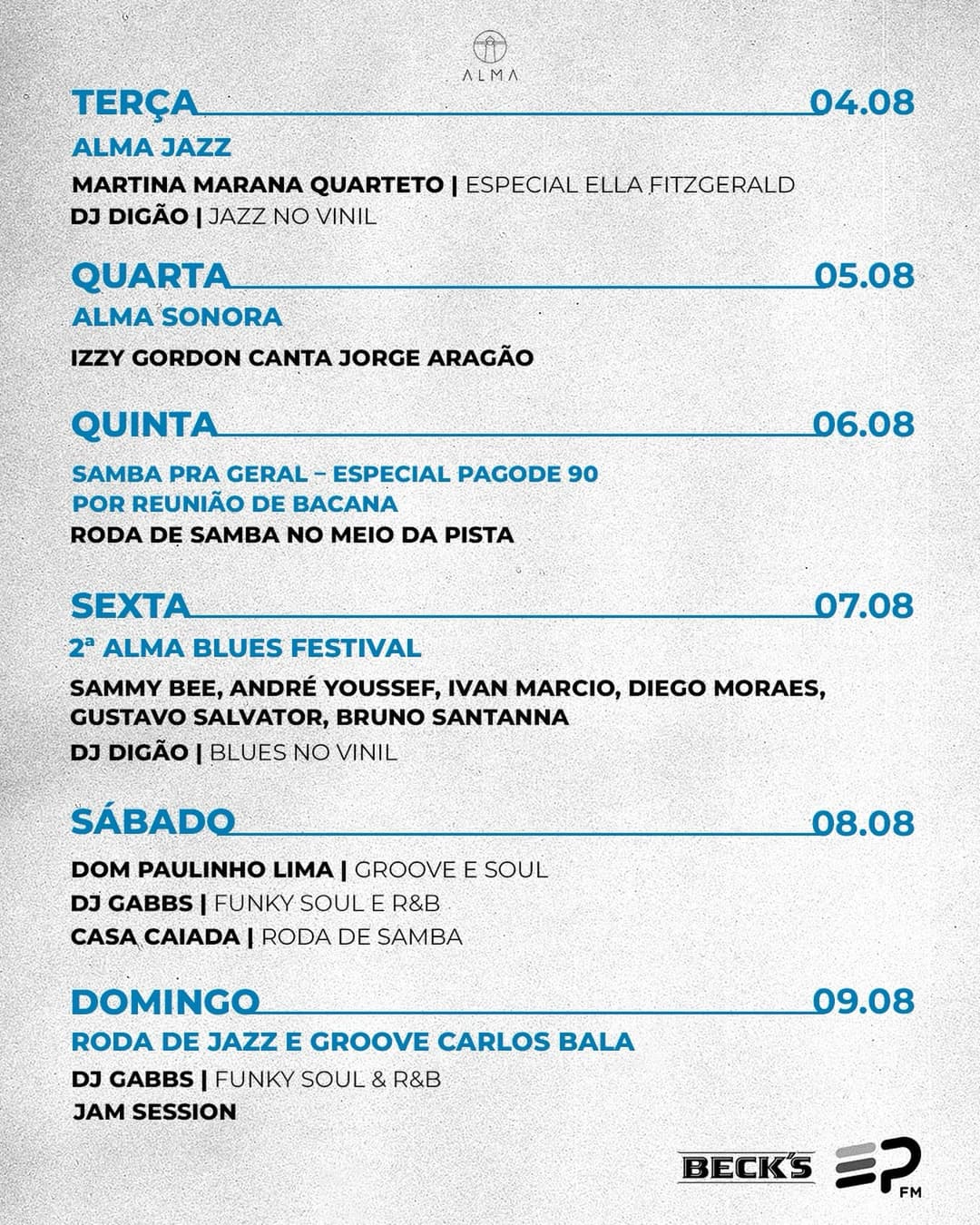 Flyer de DJ Digão, Martina Marana, Izzy Gordon e mais 7 artistas