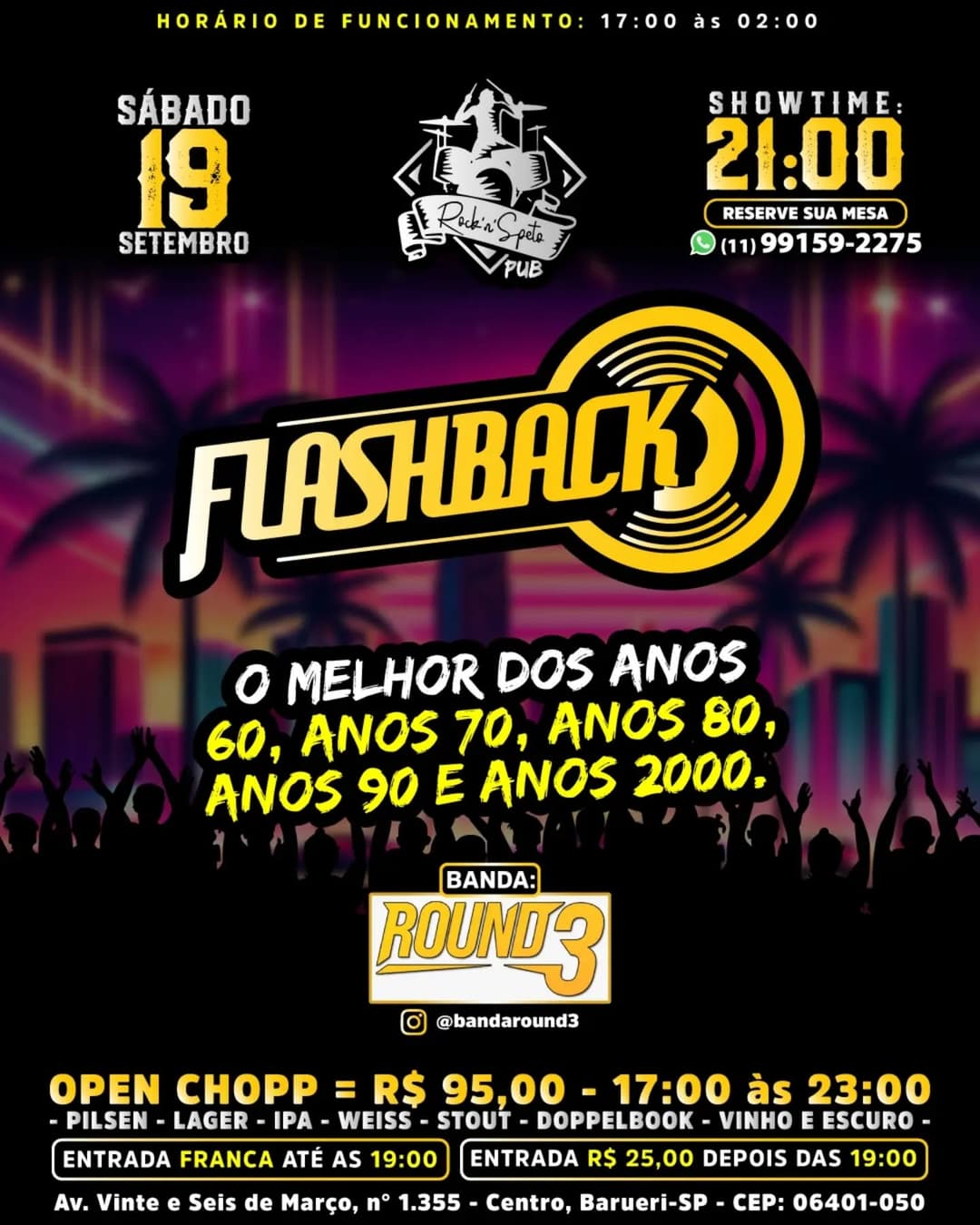 Flyer de Banda Around 3