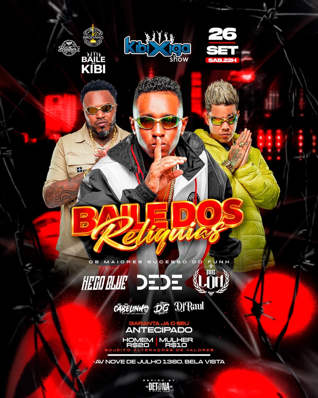 Flyer de Vai Cabelin Manda Pra Elas e mais 5 artistas