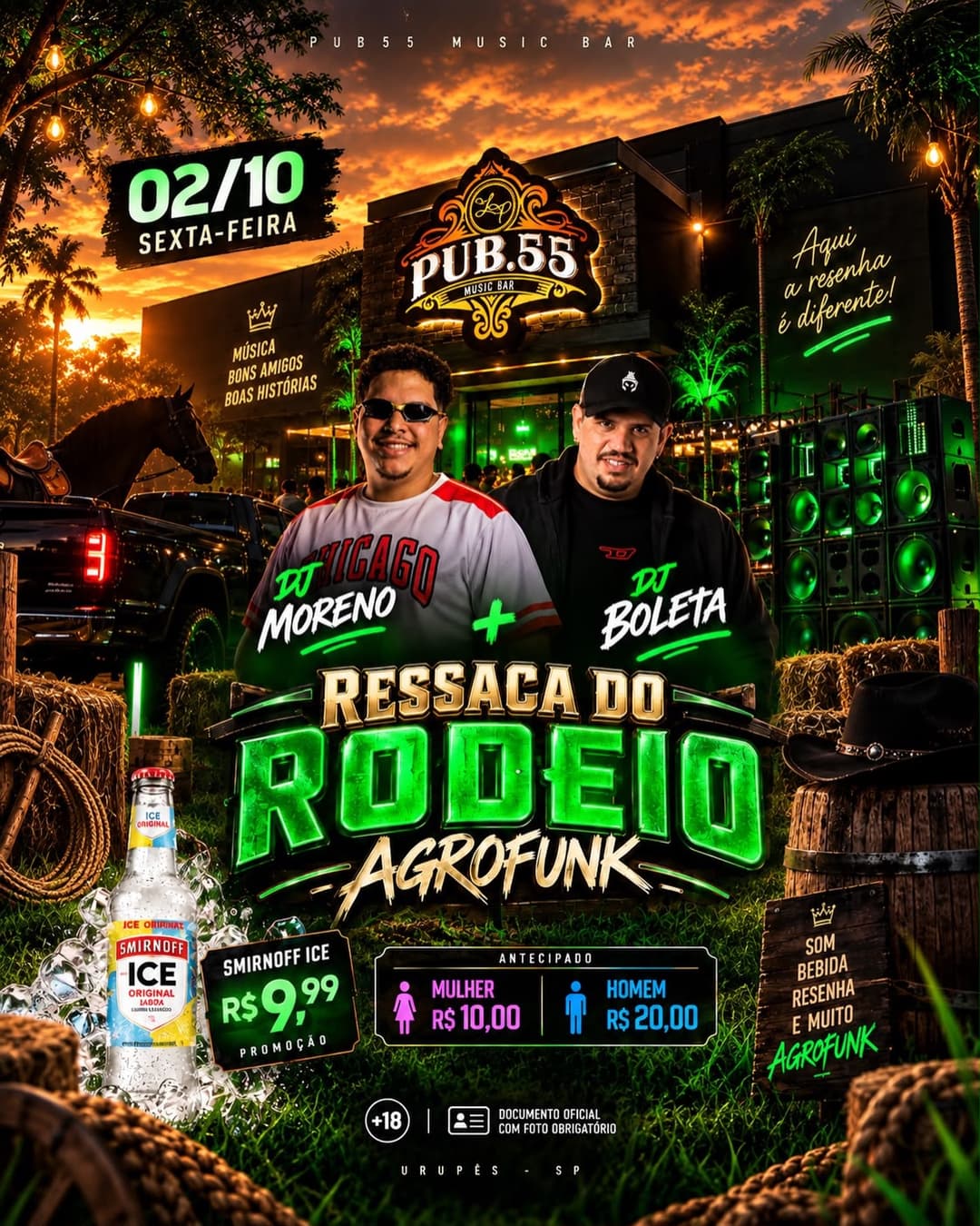 Flyer de Boleta e Matheus Moreno