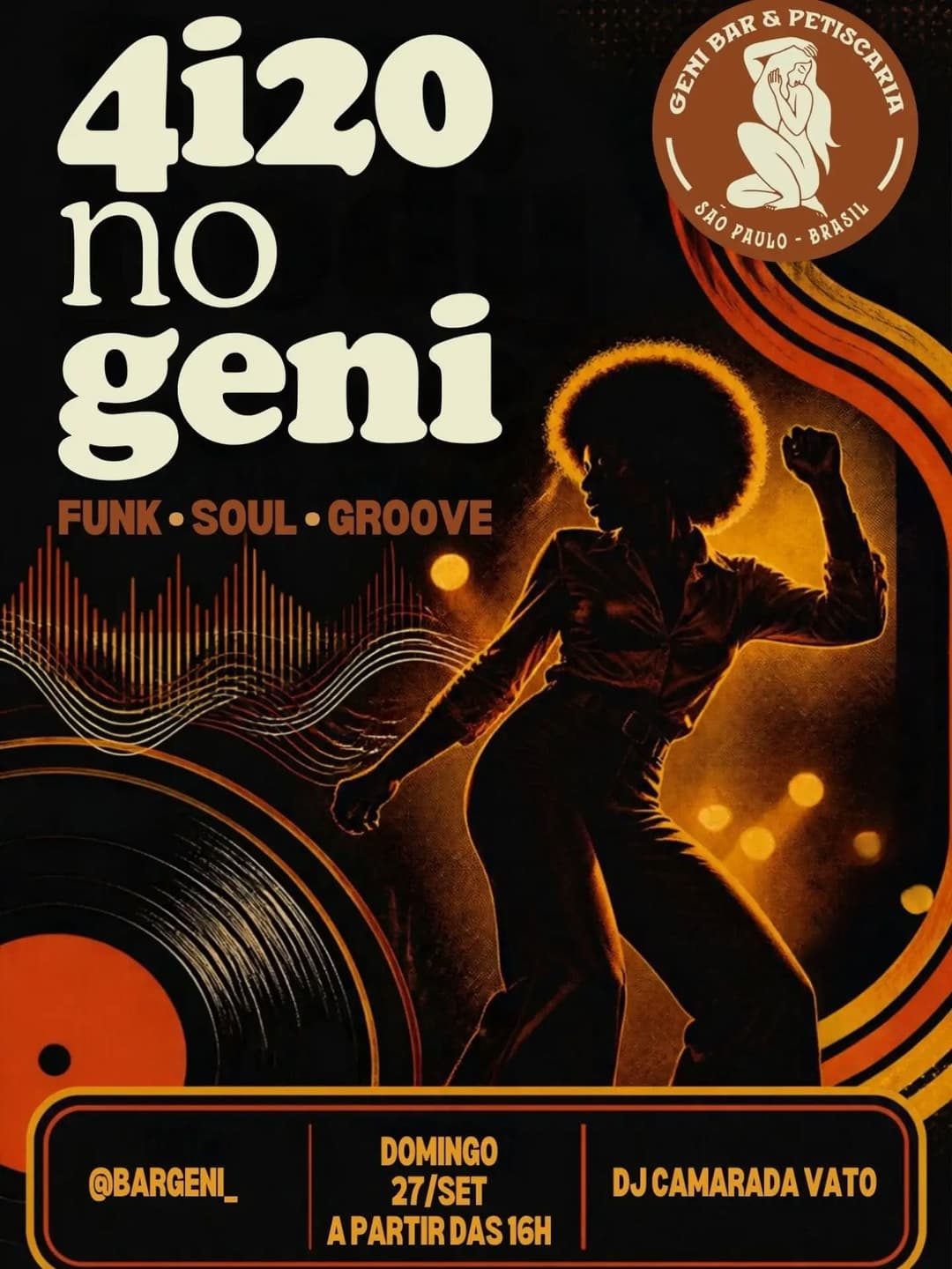Flyer de 4i20 e DJ Camarada Vato