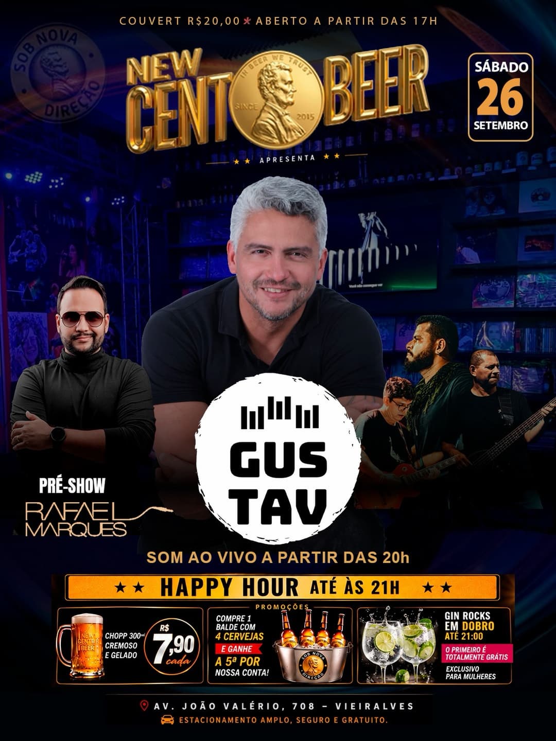 Flyer de Rafael Marques e Gus Tav