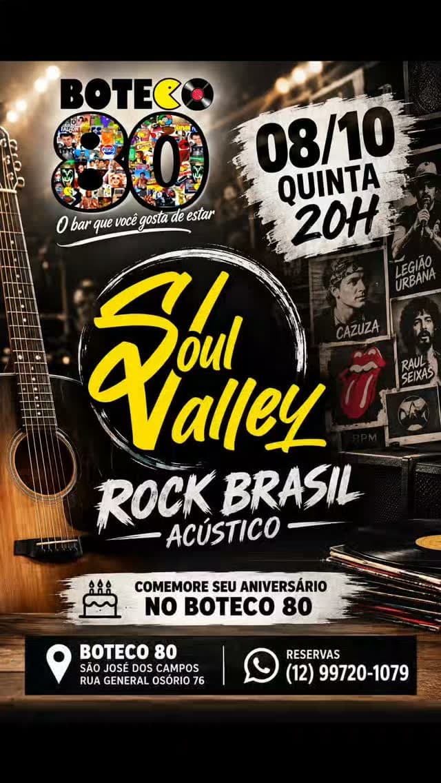 Flyer de Banda Soul Valley