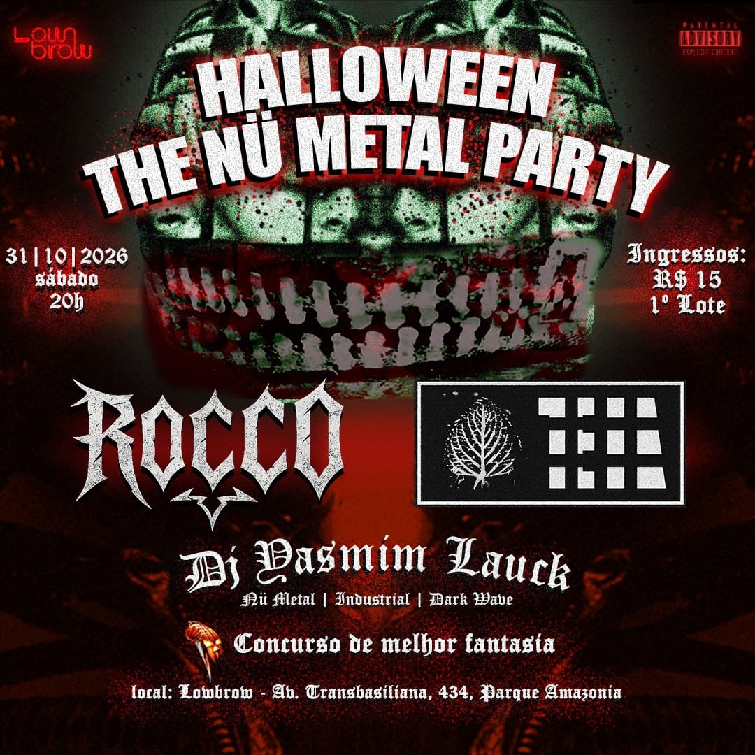 Flyer de Banda Rocco, Teia Web e Yasmim Lauck