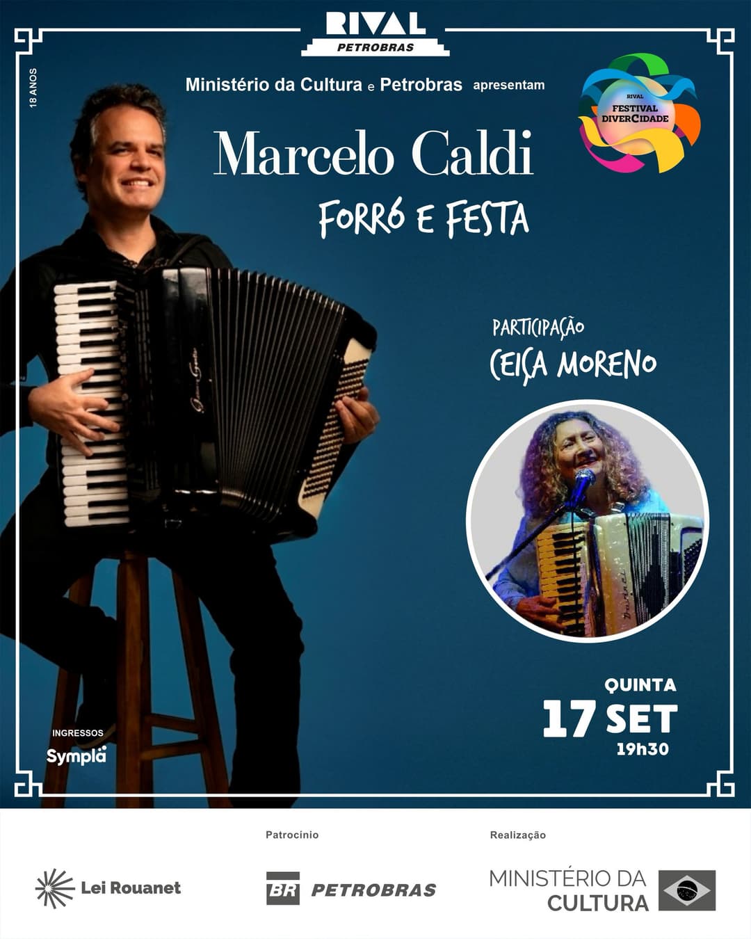 Flyer de Rodrigo Mancusi, Paulinho Brandão e mais 5 artistas