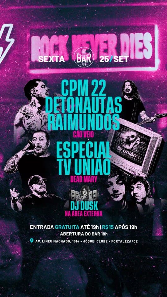 Flyer de Cão Veio, Dead Mary e DJ Dusk