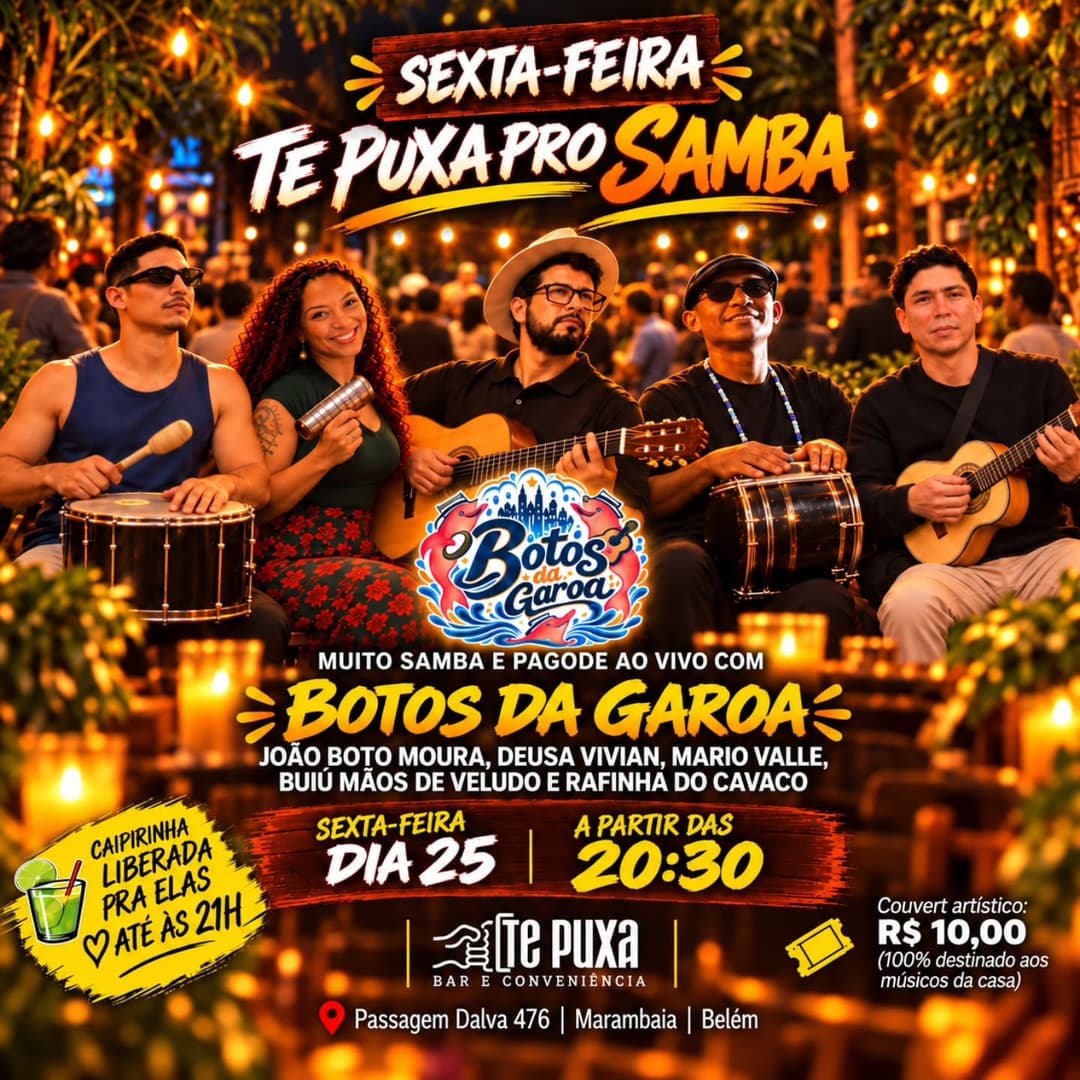 Flyer de João Boto Moura e Botos da Garoa
