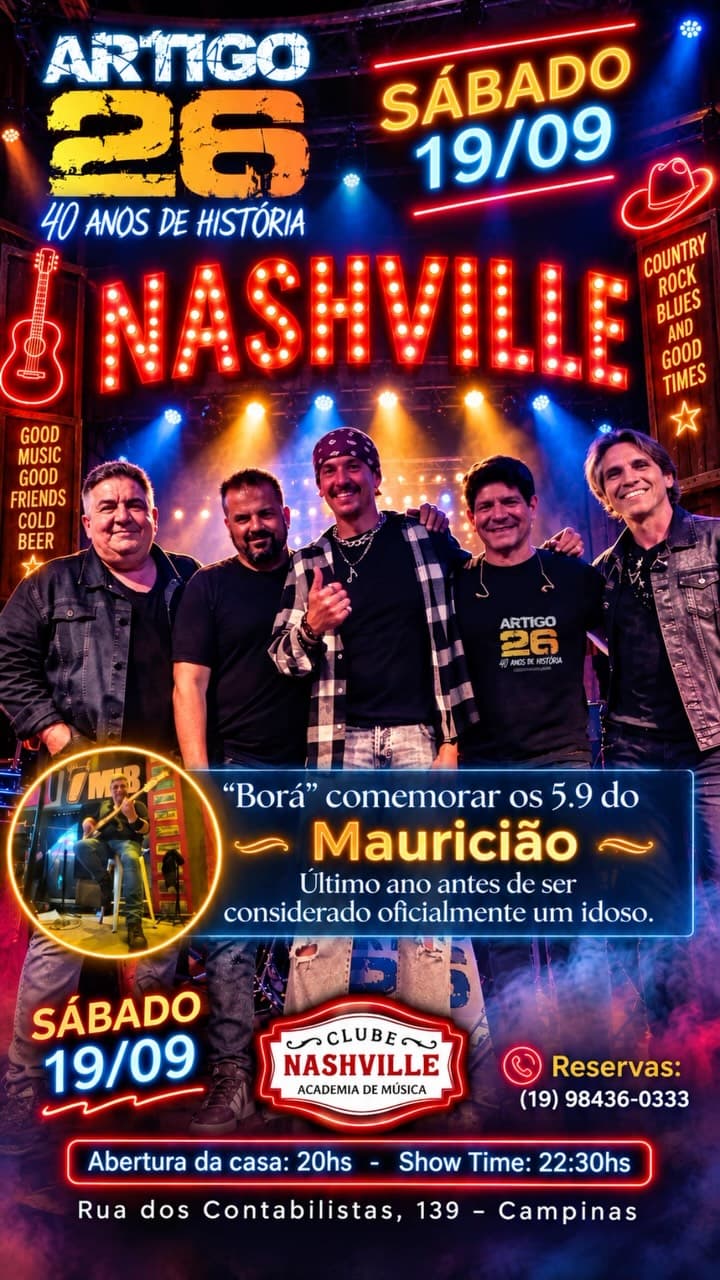 Flyer de Banda Artigo 26