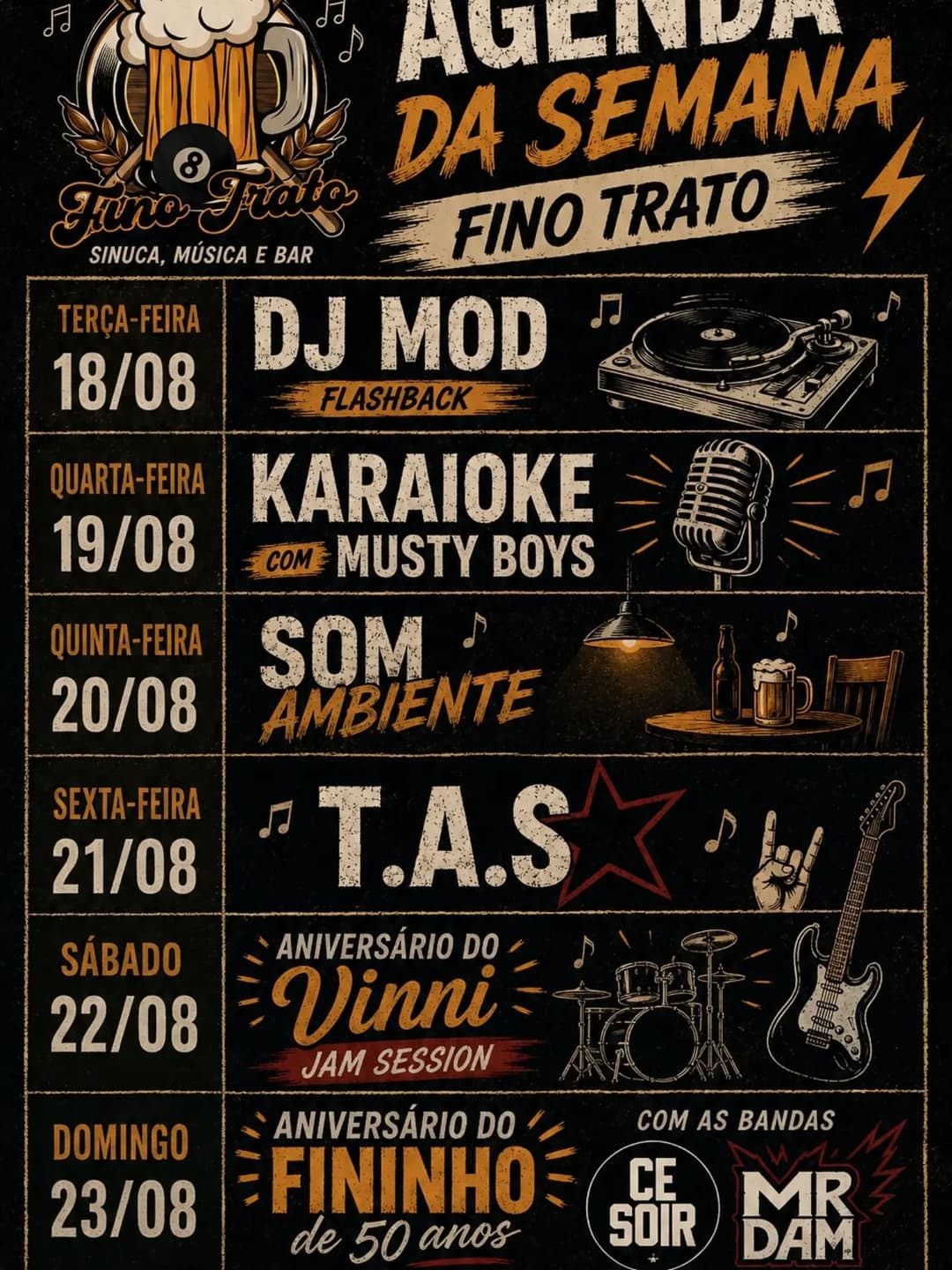 Flyer de Mr Dam, marcinho_santanafininho e ce_soir_rp