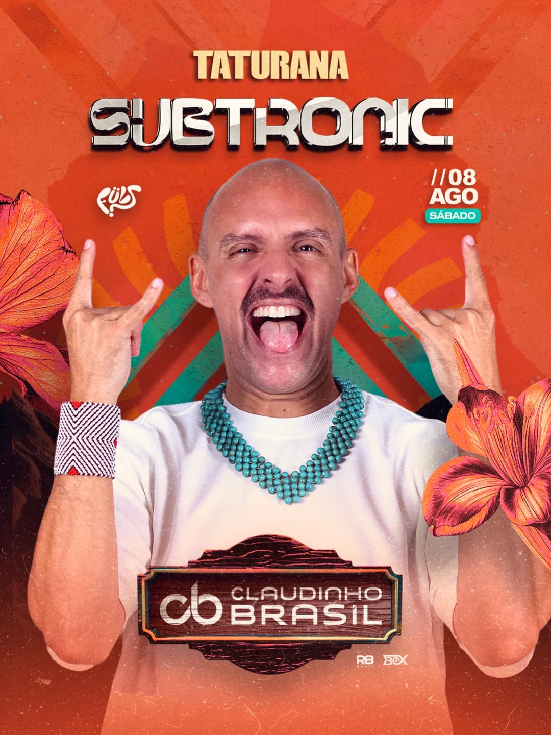 Flyer de Subtronic e Claudinho Brasil