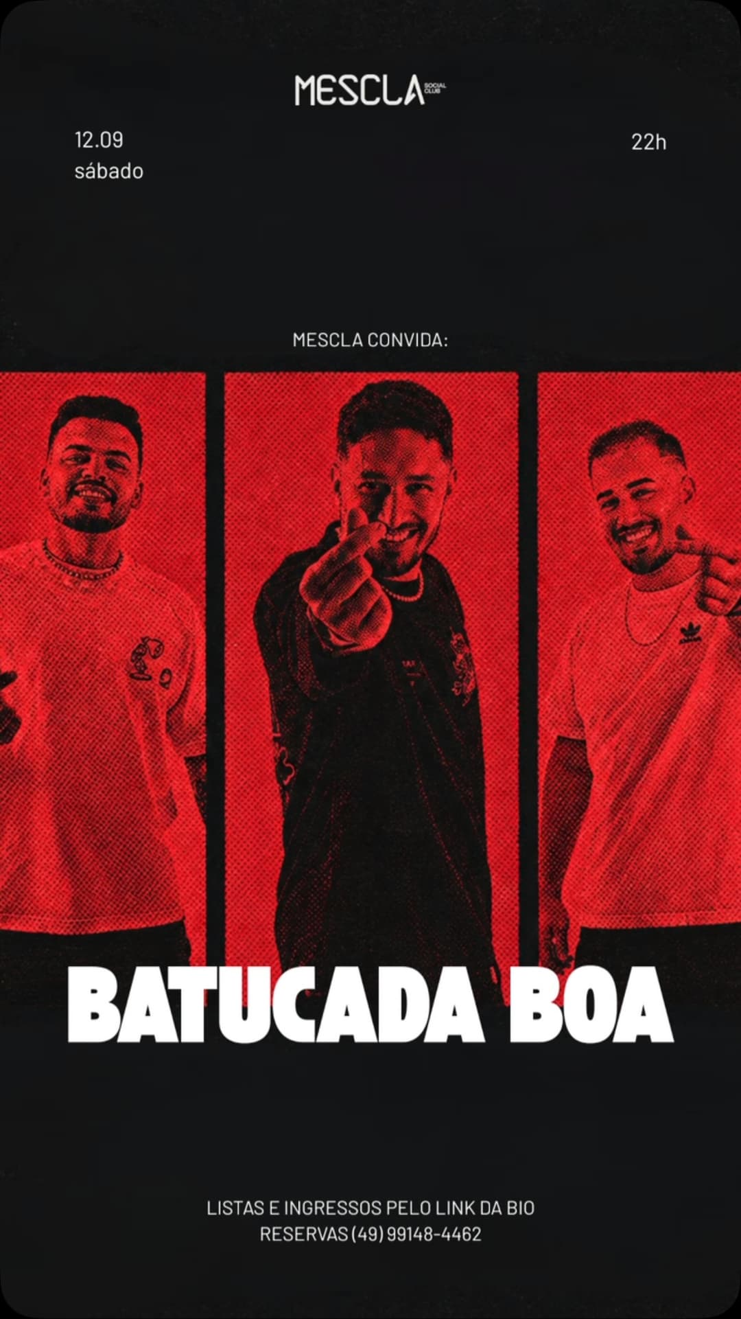 Flyer de Pagode Batucada Boa