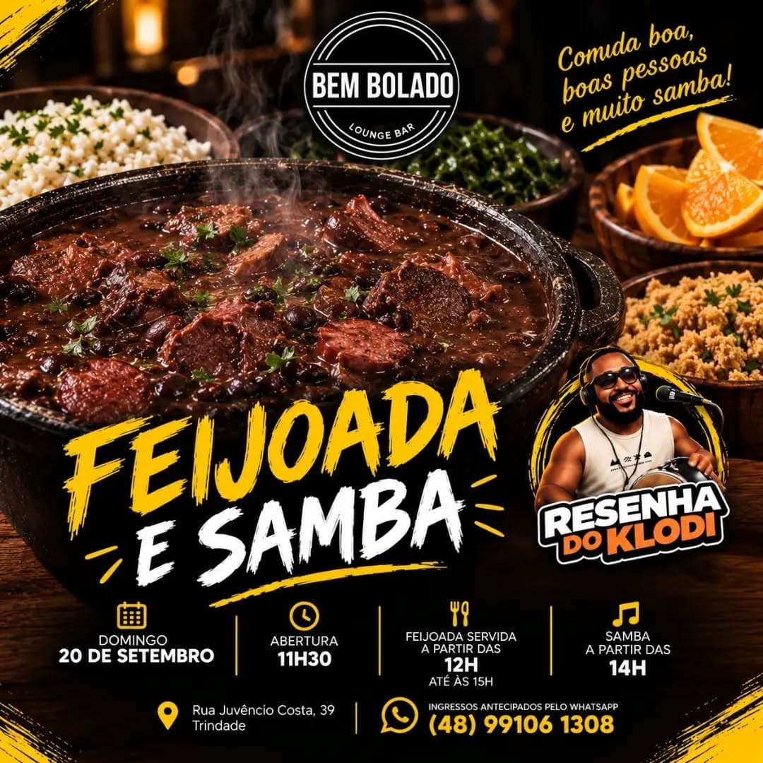 Flyer de Resenha do Klodi