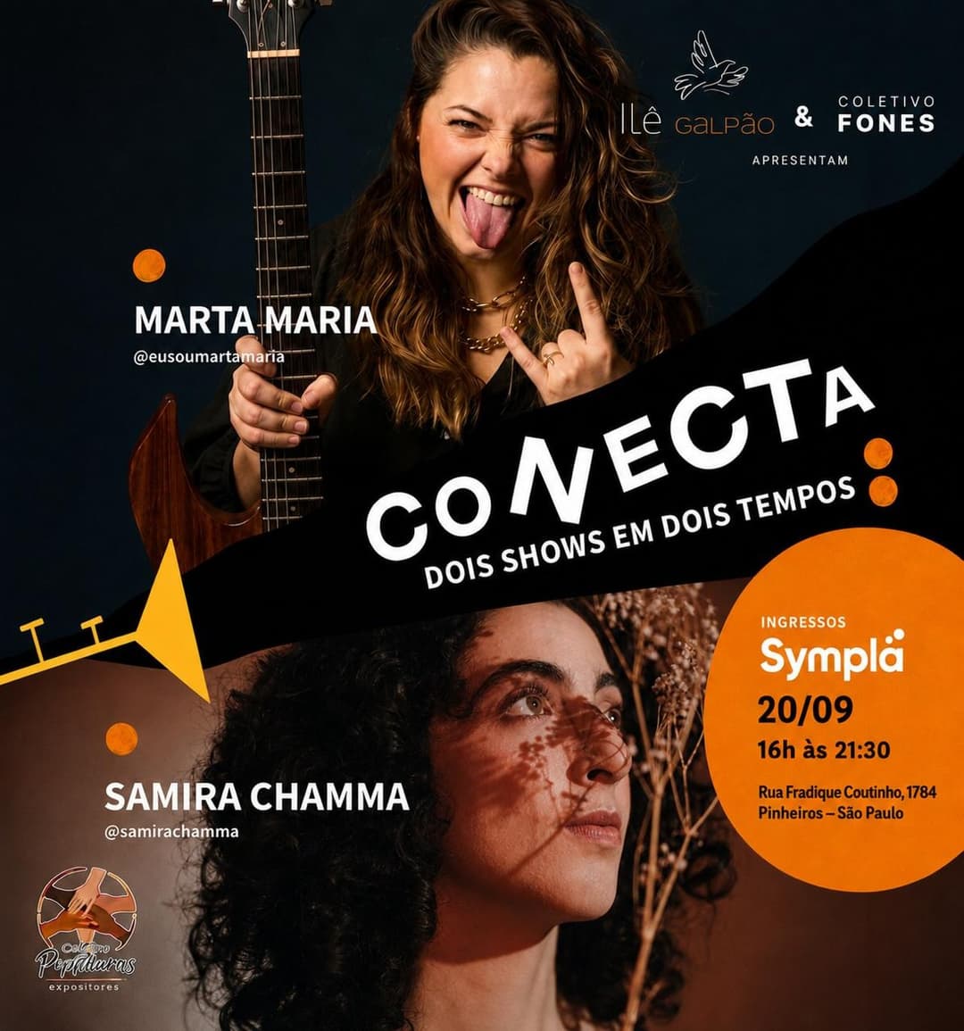 Flyer de Marta Maria e Samira Chamma