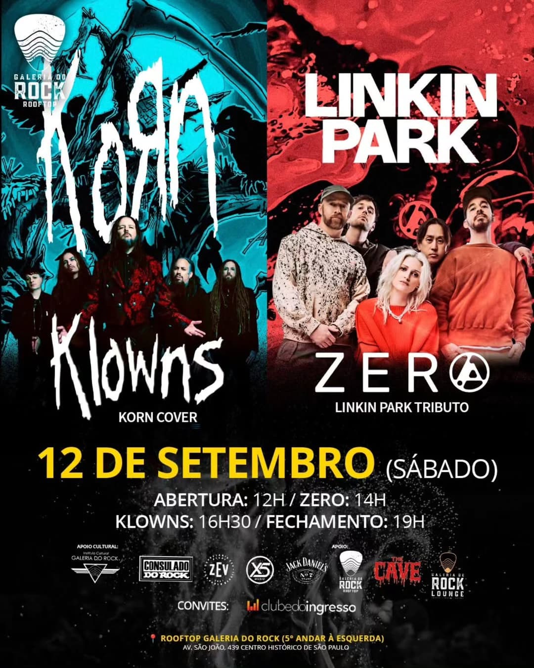 Flyer de KoRn Experience Brazil