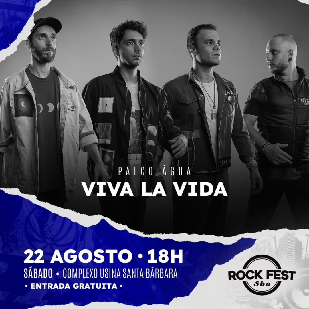 Flyer de Viva la Vida, Ed Wessler Acoustic e mais 2 artistas
