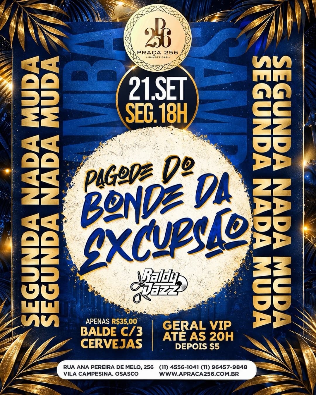 Flyer de Bonde da Excursão e Valdir Jazz