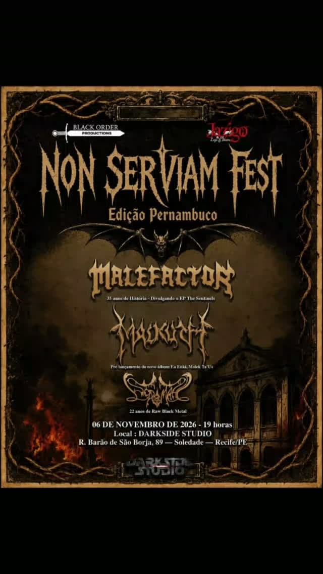 Flyer de Besta Fera, MALEFACTOR, MAVOKETH e SELVATICA
