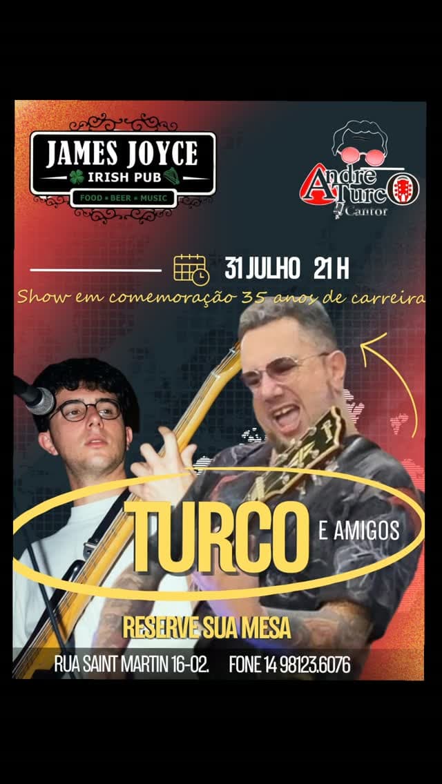 Flyer de André Turco e Banda e Turco e Amigos