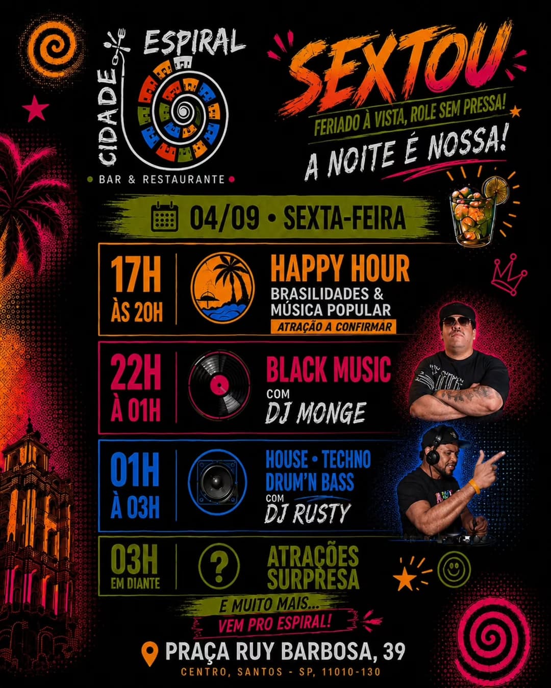 Flyer de Dj Rusty e djmonge_rds