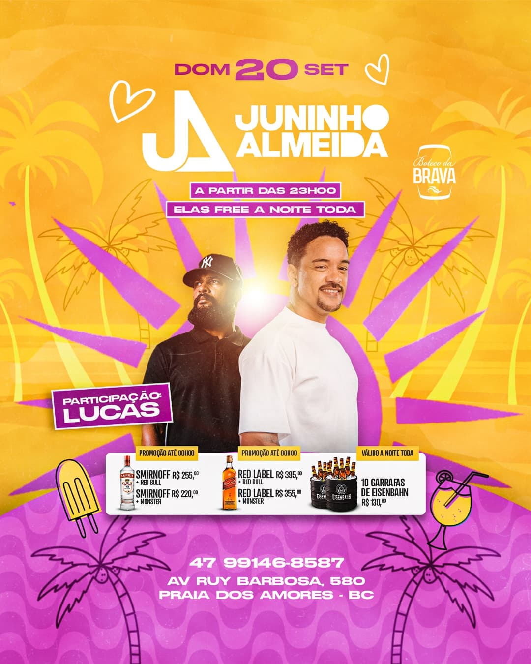 Flyer de Juninho Almeida e Lucas