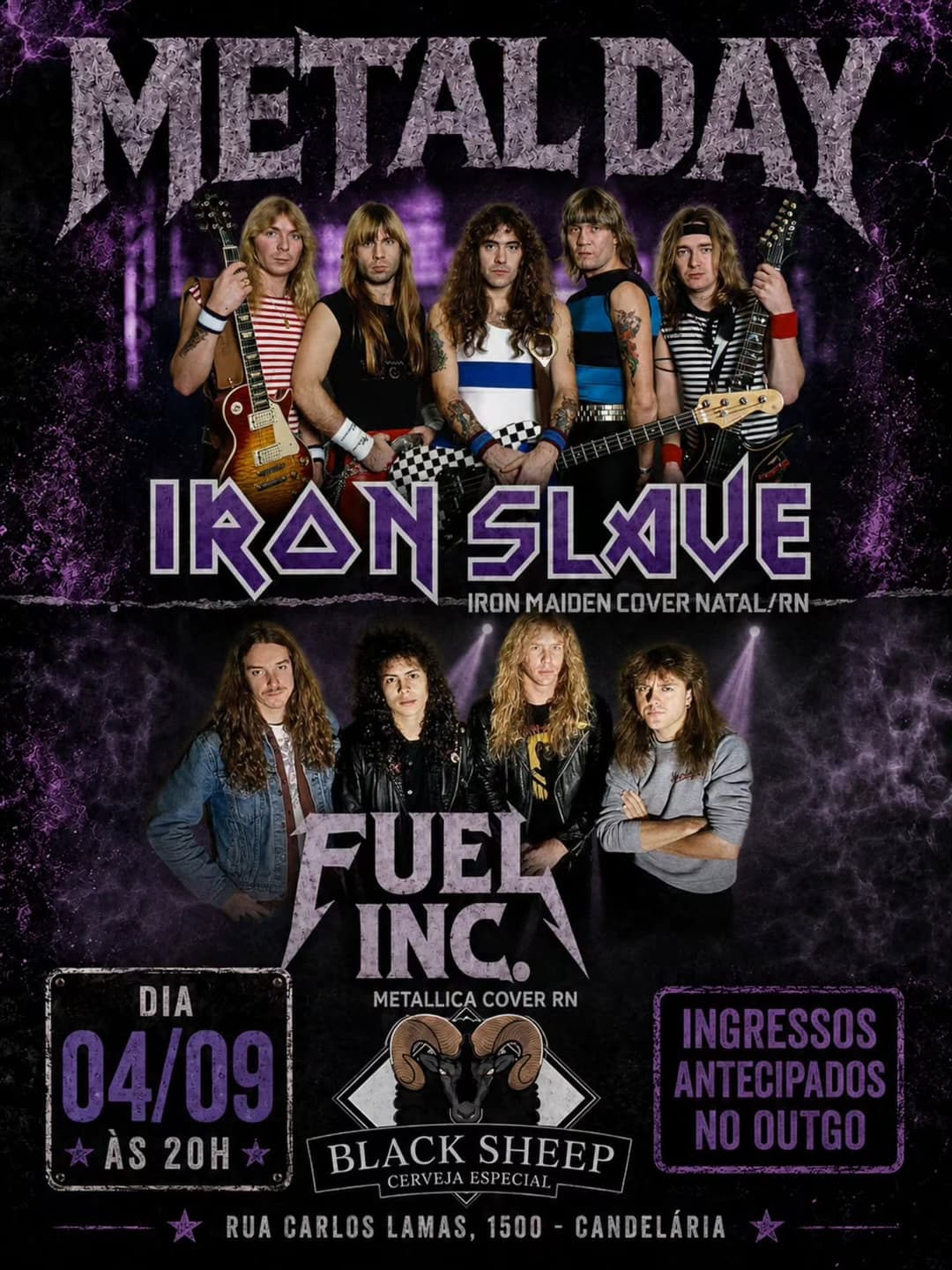 Flyer de Iron Slave e Fuel Inc