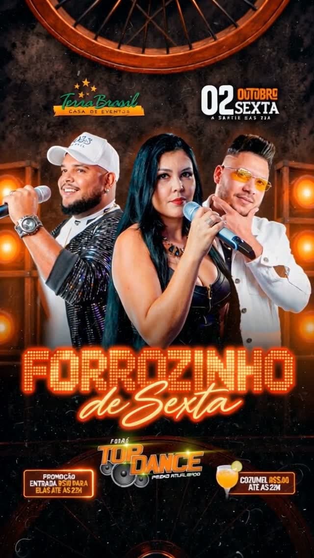 Flyer de Forró Top Dance e DJ Rafael Borges