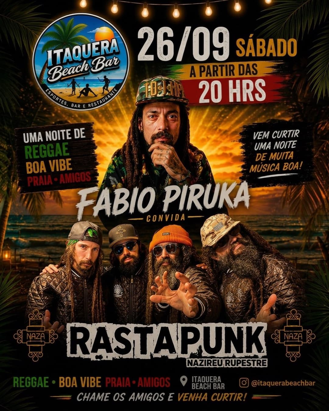 Flyer de Fabio Piruka e Nazireu Rupestre