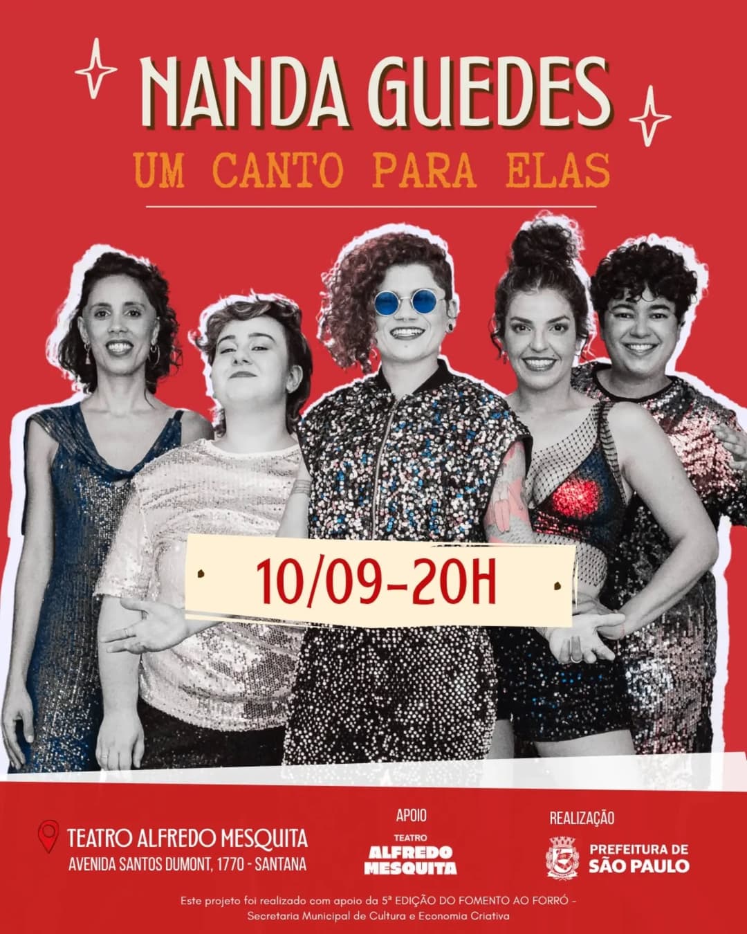 Flyer de Nanda Guedes
